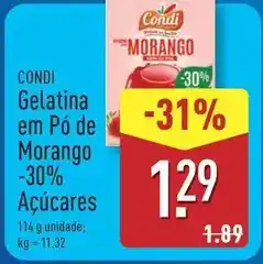 ALDI Condi - gelatina em po morango -30% açúcares promoção