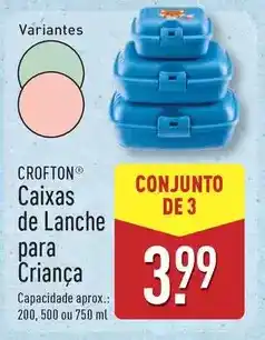 ALDI Caixas de lanche para crianca promoção