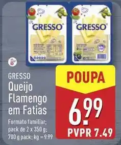 ALDI Gresso - queijo flamengo em fatias promoção