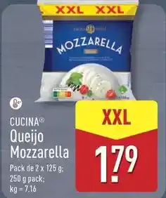 ALDI Xxl - queijo mozzarella promoção