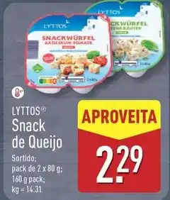 ALDI Lyttos - snack de queijo promoção