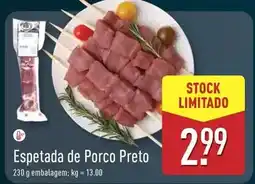 ALDI Espetada de porco preto promoção