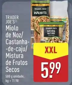ALDI Xxl - miolo de noz/ castanha-de-caju/ mistura de frutos secos promoção
