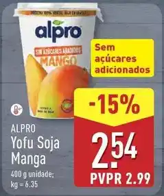 ALDI Alpro - yofu soja manga promoção