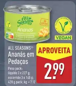 ALDI Ananas em pedaços promoção