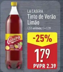 ALDI La casera - tinto de verão promoção
