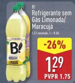ALDI B! - refrigerante sem gas limonada/ maracujá promoção