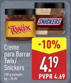 ALDI Twix - creme para barrar / snickers promoção