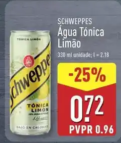 ALDI Schweppes - agua tónica limão promoção