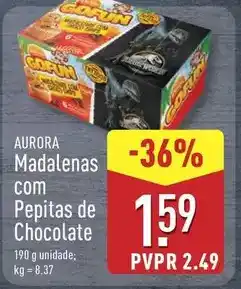 ALDI Aurora - madalenas com pepitas de chocolate promoção