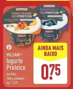 ALDI Milsani - iogurte proteico promoção