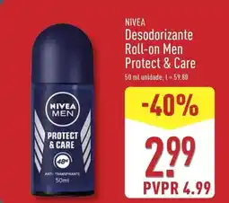 ALDI Nivea - desodorizante roll-on men protect & care promoção