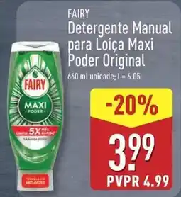 ALDI Fairy - detergente manual para loica maxi poder original promoção