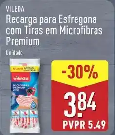 ALDI Vileda - recarga para esfregona com tiras em microfibras premium promoção