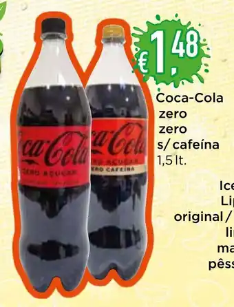 Bolama Coca-Cola zero zero s/cafeína promoção