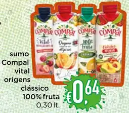 Bolama sumo Compal vital origens clássico 100% fruta promoção