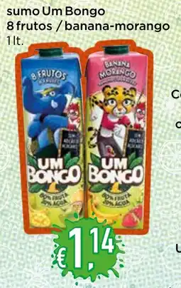 Bolama sumo Um Bongo 8 frutos/banana-morango promoção
