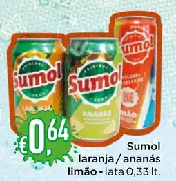 Bolama Sumol laranja/ananás limão lata promoção