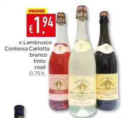 Bolama v. Lambrusco Contessa Carlotta branco promoção