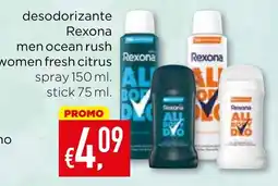 Bolama desodorizante Rexona men ocean rush women fresh citrus promoção