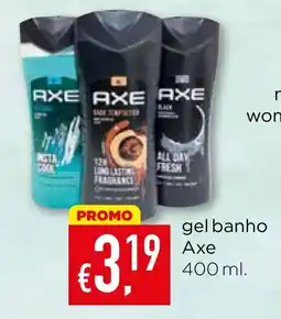 Bolama gel banho Axe promoção