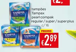 Bolama tampões Tampax pearl compak promoção