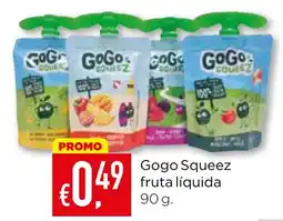 Bolama Gogo Squeez fruta líquida promoção