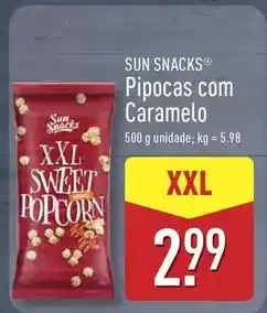 ALDI Sun - pipocas com caramelo promoção