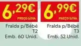Recheio Fralda p/bébé t2 promoção