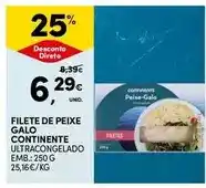 Continente Continente - filete de peixe galo promoção