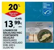 Continente Seleção du chef - lombos de bacalhau msc continente promoção