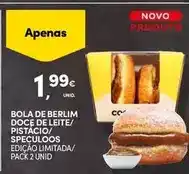 Continente €co+ - bola de berlim doce de leite/ pistacio/ speculoos promoção