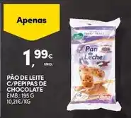 Continente Pan - pão de leite c/pepipas de chocolate promoção