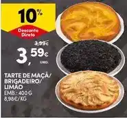 Continente Brigadeiro - tarte de maçã/ brisadeiro/limao promoção
