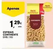 Continente Continente - espirais promoção