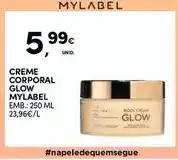 Continente Mylabel - creme corporal glow promoção