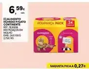Continente Continente - alimento humido p/gato promoção