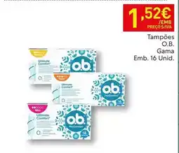 Recheio Ob - tampões o.b. gama promoção