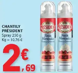 E.Leclerc Chantily président spray promoção