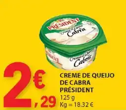 E.Leclerc Creme de queijo de cabra président promoção