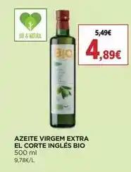 El Corte Inglés El corte inglés - azeite virgem extra bio promoção
