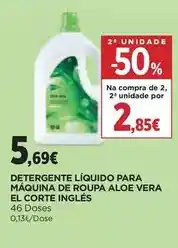 El Corte Inglés El corte inglés - detergente líquido para maquina de roupa aloe vera promoção