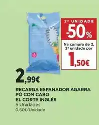 El Corte Inglés El corte inglés - recarga espanador agarra po com cabo promoção