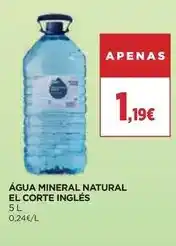 El Corte Inglés El corte inglés - água mineral natural promoção