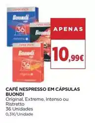El Corte Inglés Buondi - café nespresso em cápsulas promoção