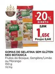 El Corte Inglés Neo botanica - gomas de gelatina sem gluten promoção