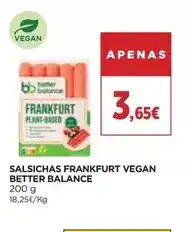 El Corte Inglés Better balance - salsichas frankfurt vegan promoção
