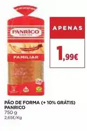 El Corte Inglés Panrico - pão de forma (+ 10% grátis ) promoção