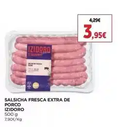 El Corte Inglés Izidoro - salsichas frescas extra de porco promoção