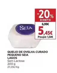 El Corte Inglés Lagos - queijo de ovelha curado pequeno seia promoção